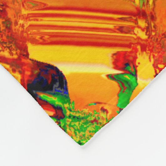 Party oder Karneval von Malereien, orange und grün Fleecedecke (Ecke)