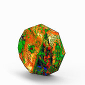 Party oder Karneval von Malereien, orange und grün Fotoblock (Rechts)