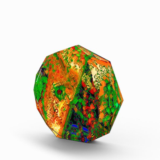 Party oder Karneval von Malereien, orange und grün Fotoblock (Rechts)