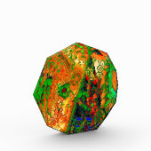 Party oder Karneval von Malereien, orange und grün Fotoblock (Links)