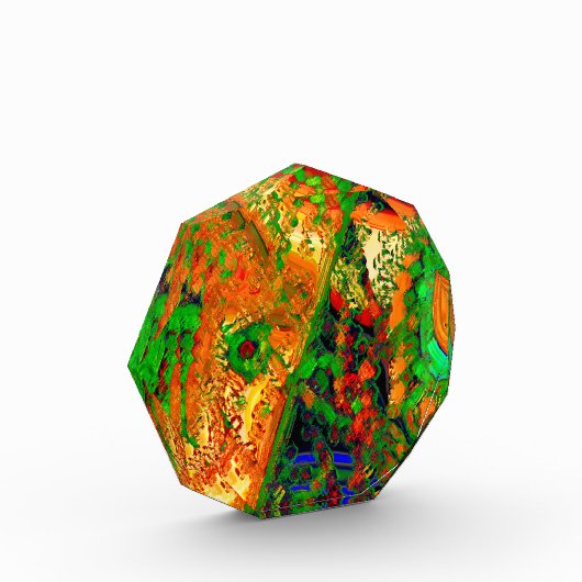 Party oder Karneval von Malereien, orange und grün Fotoblock (Links)