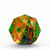 Party oder Karneval von Malereien, orange und grün Fotoblock (Vorderseite)