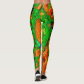 Party oder Karneval von Malereien, orange und grün Leggings (Rückseite)