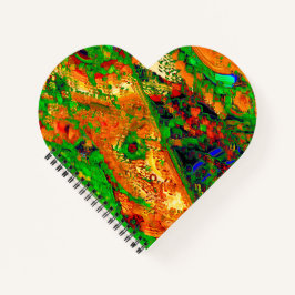 Party oder Karneval von Malereien, orange und grün Notizblock