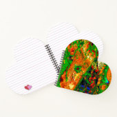 Party oder Karneval von Malereien, orange und grün Notizblock (Innenseite)
