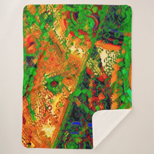 Party oder Karneval von Malereien, orange und grün Sherpadecke (Vorderseite)