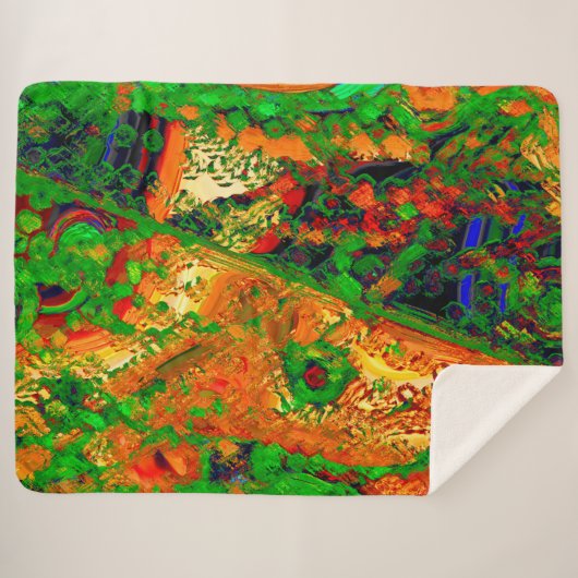 Party oder Karneval von Malereien, orange und grün Sherpadecke (Vorderseite (Horizontal))