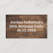 Party- oder Ticketkarte für den kostenlosen Drink Rabattkarte (Rückseite)