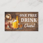 Party- oder Ticketkarte für den kostenlosen Drink Rabattkarte (Vorderseite)