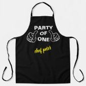 "Party of One" Chef Apron - Custom Kitchen Gift Schürze (Vorderseite)