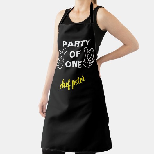"Party of One" Chef Apron - Custom Kitchen Gift Schürze (InSitu)