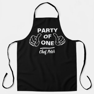Party-Of-One-Chef-Schürze - Lustige individuelle K Schürze