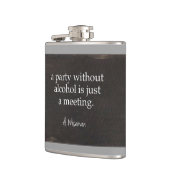 Party ohne Alkohol ist gerade eine Sitzung Flachmann (Links)