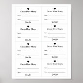 Party or Shower Guessing Game Guess Tickets Poster (Vorne)