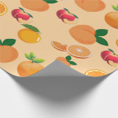 Party Orange und Pfirsich modern Geschenkpapier (Ecke)