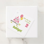 Party Owl, die 2 Tage Geburtstag dreht Geschenkanhänger (Beispiel)