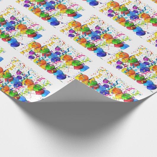 Party Packpapier. Geschenkpapier (Ecke)