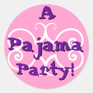 PARTY - Pajama-Party mit Aufkleber für Feierliche