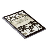 Party Palmen Tree Tropical White Hot Night Notizblock (Rechte Seite)