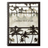 Party Palmen Tree Tropical White Hot Night Notizblock (Vorderseite)