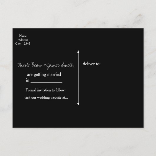 Party Palmen Tropenweiße Vintage Ankündigungspostkarte (Rückseite)