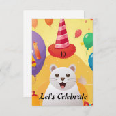 "Party Palooza: Geburtstag Einladung (Vorne/Hinten)