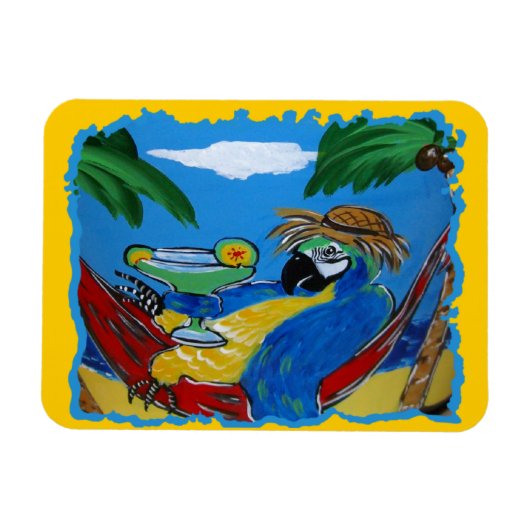 Party Papagei Magnet (Horizontal)