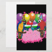 PARTY PAPAGEIEN BRIEFPAPIER (Vorne/Hinten)