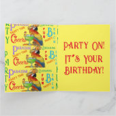Party Papageien Karte (Innenseite)