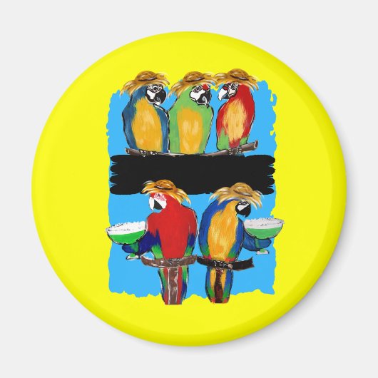 PARTY PAPAGEIEN MAGNET (Vorne)