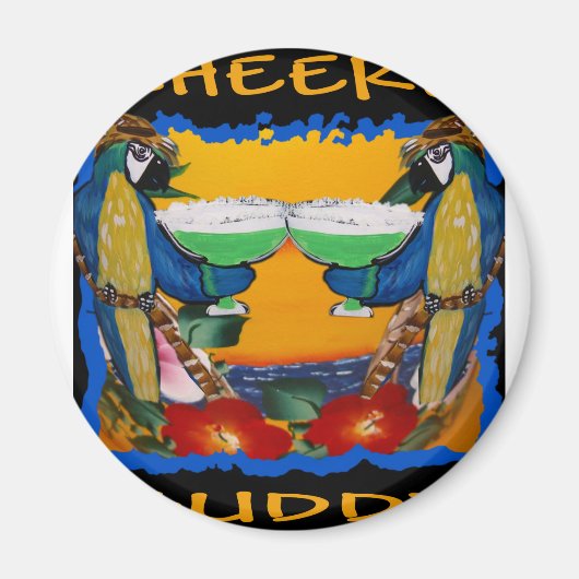 Party Papageien Magnet (Vorne)