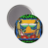Party-Papageien Magnet (Vorderseite/Rückseite)