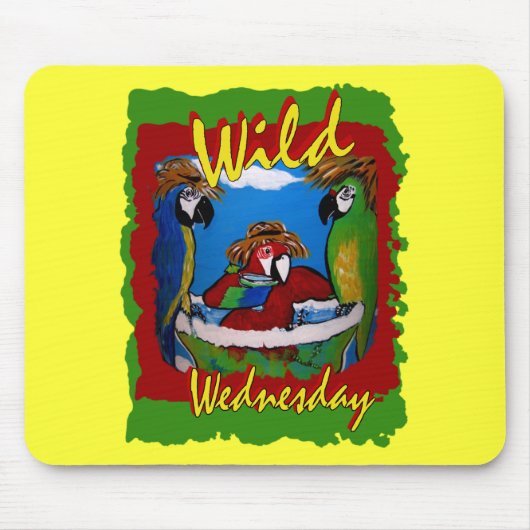Party Papageien Mousepad (Vorne)