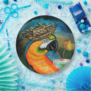 Party Papageien Pappteller