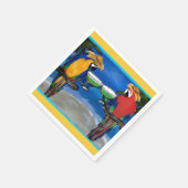 Party Papageien Serviette (Ecke)