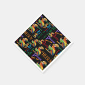Party Papageien Serviette (Ecke)