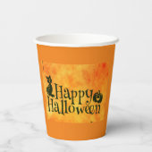 Party Paper Cups Halloween Black Cat Pappbecher (Rückseite)