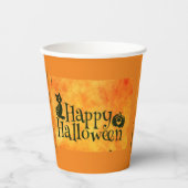 Party Paper Cups Halloween Black Cat Pappbecher (Vorderseite)