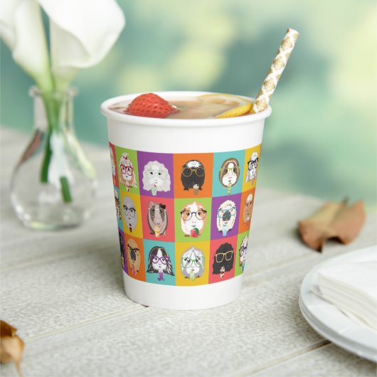 Party Paper Cups Happy Guinea Schweine Pappbecher (In Situ)