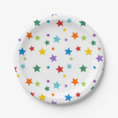 Party Paper Plate - Colorful Stars Design Pappteller (Vorderseite)