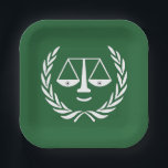 Party Paper Teller<br><div class="desc">Abschluss der Juristenschule,  Geburtstag von Anwälten oder Teller der Anwaltskanzlei Party Design mit lustigen,  personifizierten Scales of Justice.</div>