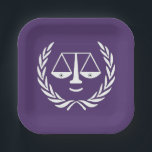 Party Paper Teller<br><div class="desc">Abschluss der Juristenschule,  Geburtstag von Anwälten oder Teller der Anwaltskanzlei Party Design mit lustigen,  personifizierten Scales of Justice.</div>