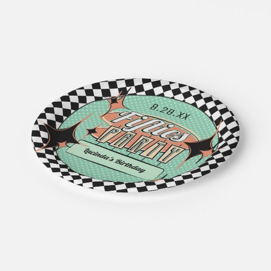 Party Paper Teller des Mitteljahrhunderts (Schrägansicht)