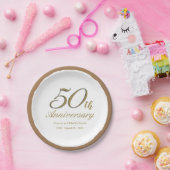 Party Paper-Teller zum 50. Jubiläum Pappteller (Party)