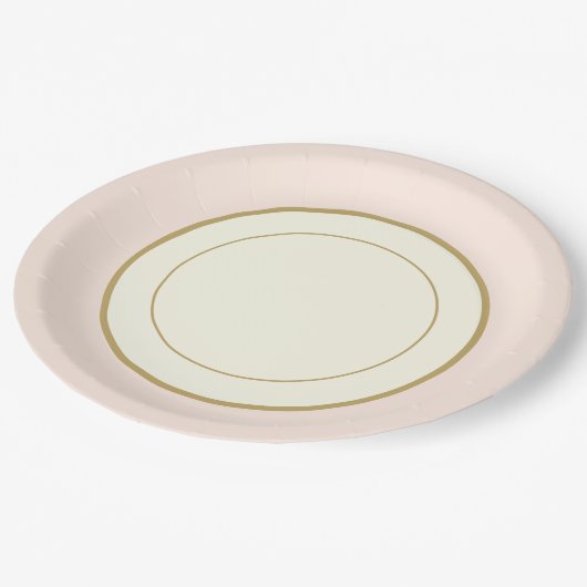 Party Papier China-Look Plate geritten Pappteller (Schrägansicht)