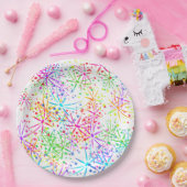 Party Papier Platte Regenbogenfeuerwerk Sterne Pappteller (Party)
