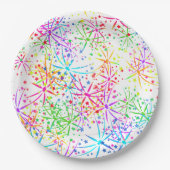 Party Papier Platte Regenbogenfeuerwerk Sterne Pappteller (Vorderseite)