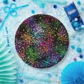 Party Papier Platte Regenbogenfeuerwerk Sterne Pappteller (Party)