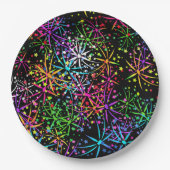 Party Papier Platte Regenbogenfeuerwerk Sterne Pappteller (Vorderseite)