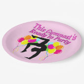 PARTY PAPIER-TELLER FÜR FEIERGYMNASTICS PAPPTELLER (Schrägansicht)